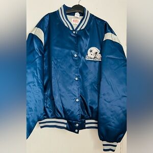 NFL Vintage Cowboys Blue Satin Jacket
